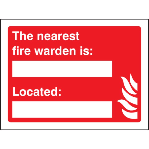 The Nearest Fire Warden Is (Space for Details) The Nearest Fire Warden Is (Space for Details)