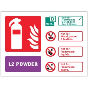 L2 Powder Extinguisher Identification Sign