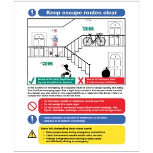 Keep Escape Routes Clear - Multiple Occupancy Keep Escape Routes Clear - Multiple Occupancy