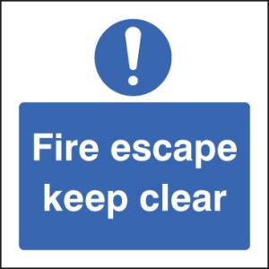 Fire Escape Keep Clear Fire Escape Keep Clear