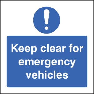 Keep Clear for Emergency Vehicles Keep Clear for Emergency Vehicles