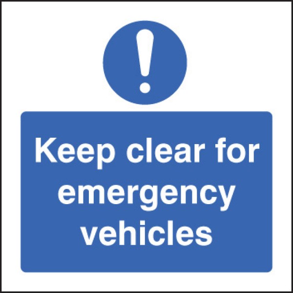 Keep Clear for Emergency Vehicles Keep Clear for Emergency Vehicles