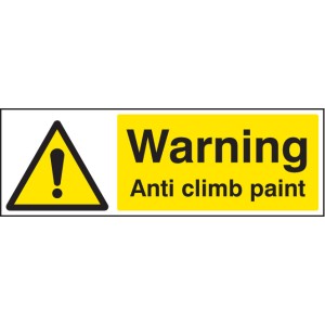 Warning - Anti Climb Paint Warning - Anti Climb Paint