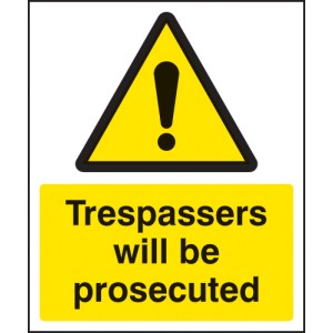 Trespassers Will be Prosecuted Trespassers Will be Prosecuted