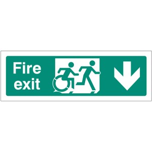 Inclusive Disabled Fire Exit Design - Arrow Down