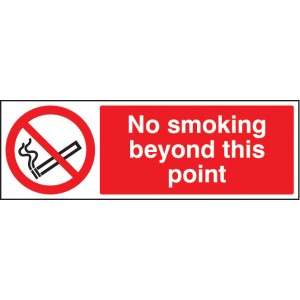 No Smoking Beyond this Point No Smoking Beyond this Point
