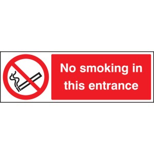 No Smoking in this Entrance No Smoking in this Entrance