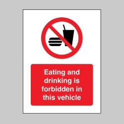 Eating and Drinking is forbidden in this Vehicle - Eating and Drinking is forbidden in this Vehicle -