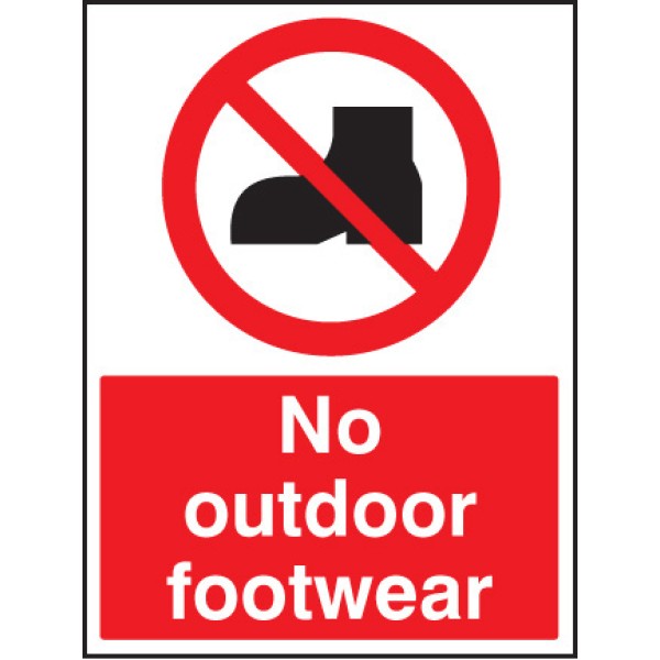 No Outdoor Footwear No Outdoor Footwear