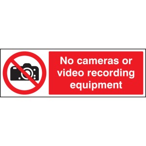 No Cameras Or Video Recording Equipment No Cameras Or Video Recording Equipment
