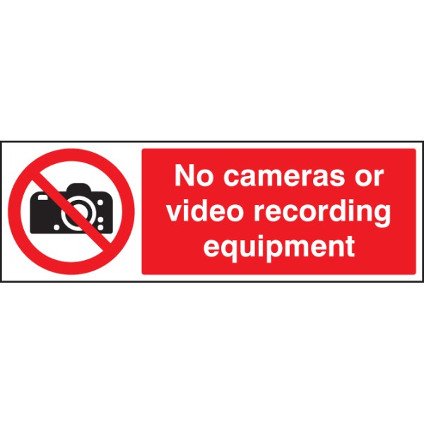 No Cameras Or Video Recording Equipment No Cameras Or Video Recording Equipment