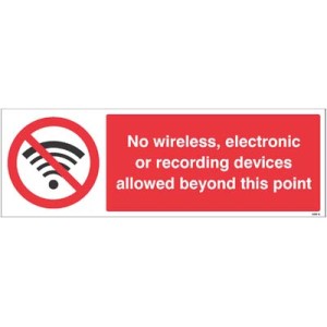 No Wireless Electronic or Recording Devices No Wireless Electronic or Recording Devices