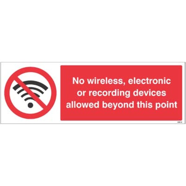 No Wireless Electronic or Recording Devices No Wireless Electronic or Recording Devices