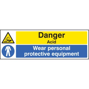 Danger - Acid Wear PPE Danger - Acid Wear PPE
