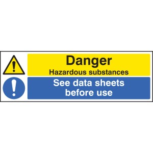 Danger - Hazardous Substances - See Data Sheets Danger - Hazardous Substances - See Data Sheets