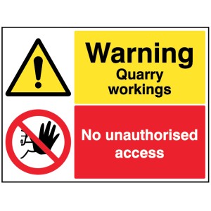 Warning - Quarry Workings - Keep Out Warning - Quarry Workings - Keep Out