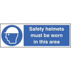 Safety Helmets Must be Worn in this Area Safety Helmets Must be Worn in this Area