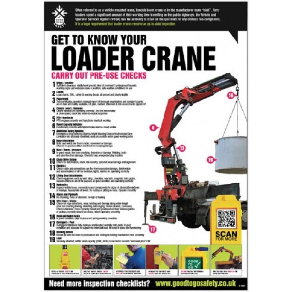 Loader Crane Inspection Checklist - Poster Loader Crane Inspection Checklist - Poster