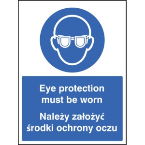 Eye Protection Must be Worn (English / Polish) Eye Protection Must be Worn (English / Polish)