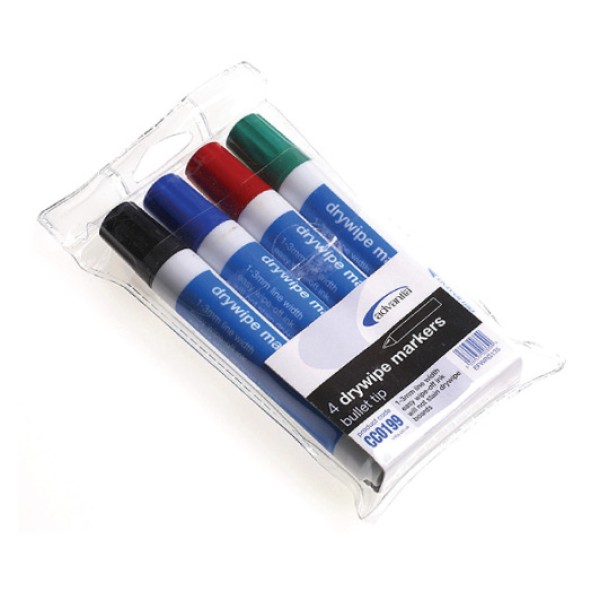 Dry Wipe Markers (Pack of 4 Colours) Dry Wipe Markers (Pack of 4 Colours)