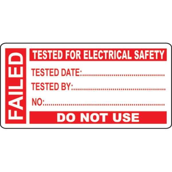 Failed - PAT Test Write On Labels (Roll of 250) Failed - PAT Test Write On Labels (Roll of 250)
