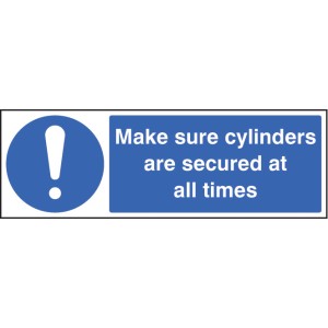 Make Sure Cylinders Are Secure At All Times Make Sure Cylinders Are Secure At All Times