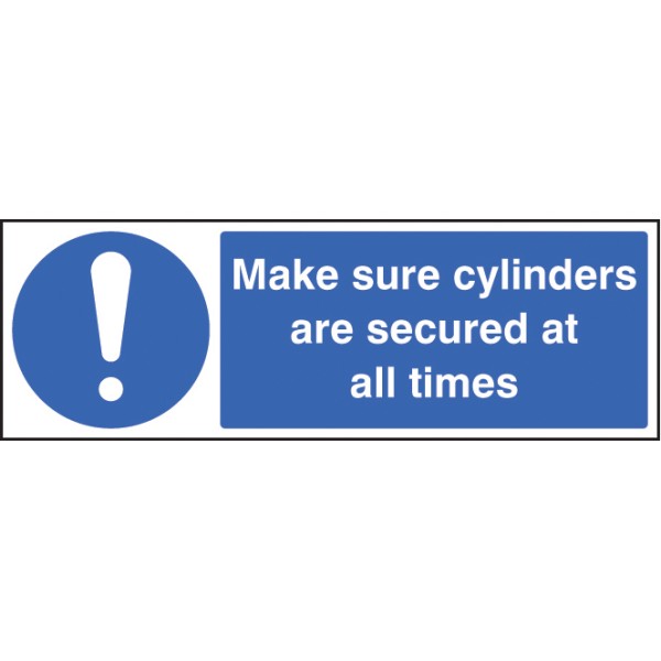 Make Sure Cylinders Are Secure At All Times Make Sure Cylinders Are Secure At All Times