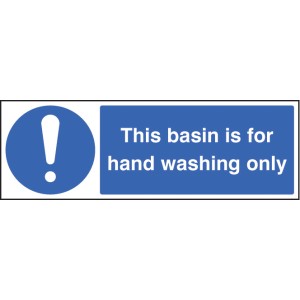 This Basin Is for Hand Washing Only This Basin Is for Hand Washing Only