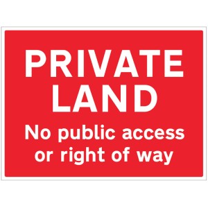 Private Land - No Public Access or Right of Way Private Land - No Public Access or Right of Way