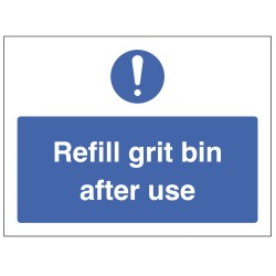 Refill Grit Bin after Use