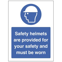Safety Helmets are Provided for your Safety