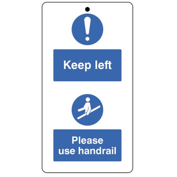 Keep to the Left & Use the Handrail - Double Sided Tags (Pack of 10) Keep to the Left & Use the Handrail - Double Sided Tags (Pack of 10)