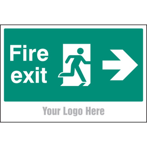 Fire Exit - Arrow Right - Add a Logo - Site Saver Fire Exit - Arrow Right - Add a Logo - Site Saver