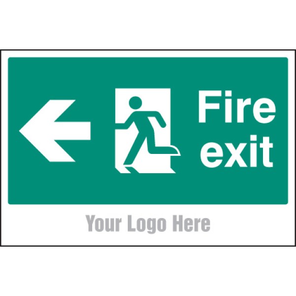 Fire Exit - Arrow Left - Add a Logo - Site Saver Fire Exit - Arrow Left - Add a Logo - Site Saver