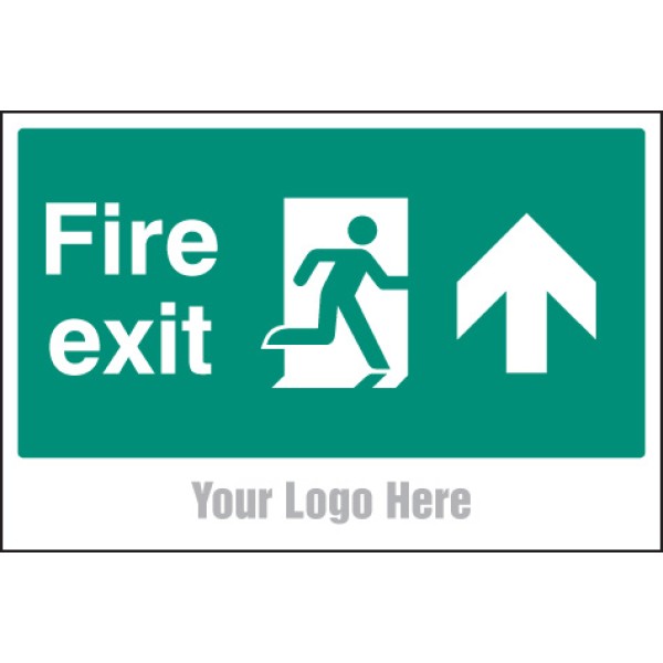 Fire Exit - Arrow Up / Straight On - Add a Logo - Site Saver Fire Exit - Arrow Up / Straight On - Add a Logo - Site Saver