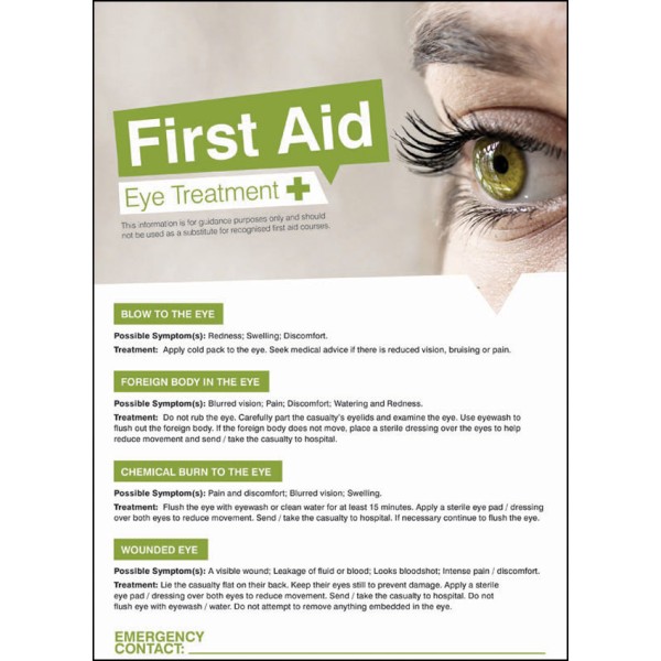 Eyes - First Aid Poster Eyes - First Aid Poster