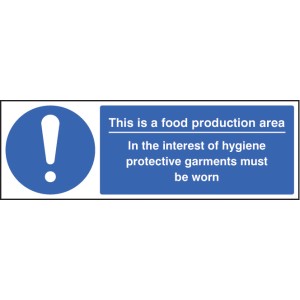 Food Production Area PPE Garments Must be Worn Food Production Area PPE Garments Must be Worn