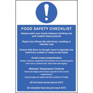 Food Safety Checklist Food Safety Checklist