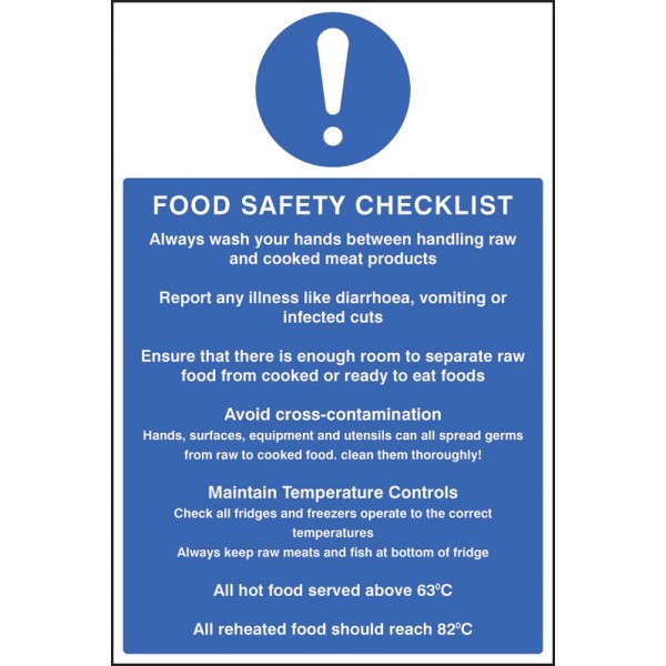 Food Safety Checklist Food Safety Checklist