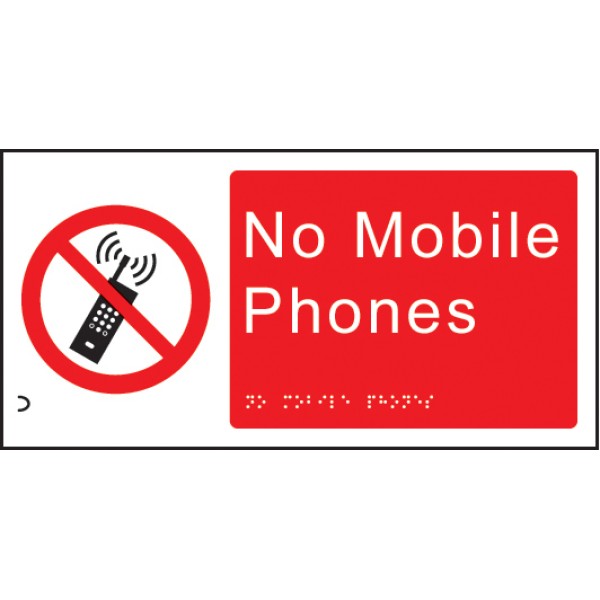 Braille - No Mobile Phones Braille - No Mobile Phones