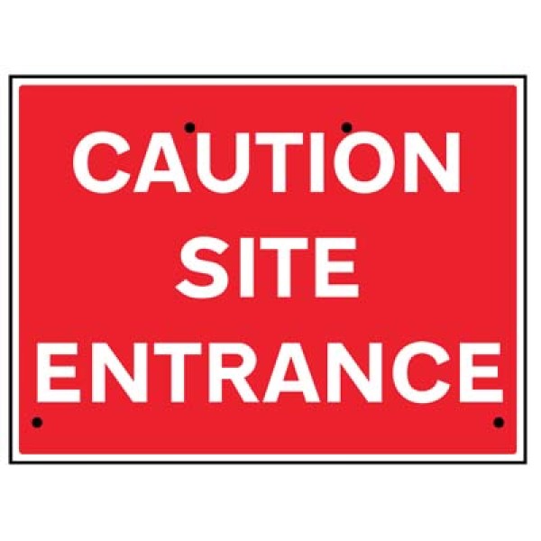 Re-Flex Sign - Caution - Site Entrance