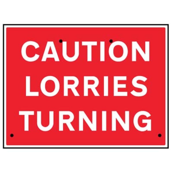 Re-Flex Sign - Caution - Lorries Turning Re-Flex Sign - Caution - Lorries Turning