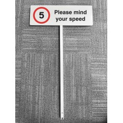 5mph - Please Mind Your Speed - Verge Sign
