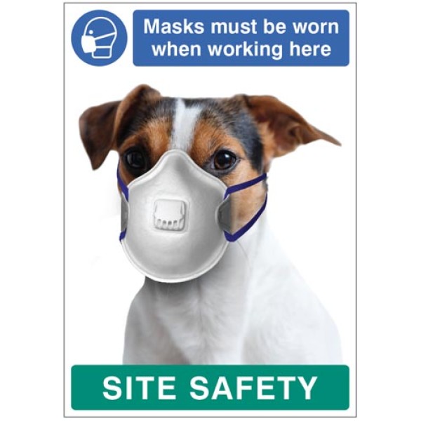 Masks must be Worn when Working Here - Dog - Poster Masks must be Worn when Working Here - Dog - Poster