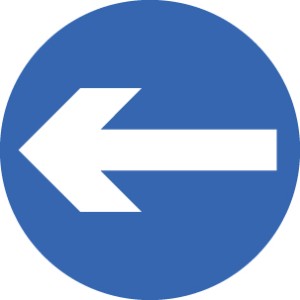 Direction Arrow Left / Right - Class R2 - Permanent 