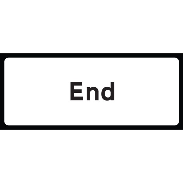 End Supplementary Plate - Class RA1 - Temporary End Supplementary Plate - Class RA1 - Temporary