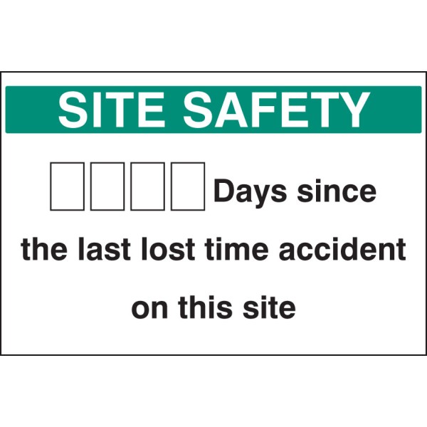 Lost Time AccIdent Board with 2 Sets of Numbers Lost Time AccIdent Board with 2 Sets of Numbers