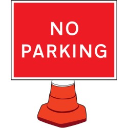 No Parking - Cone Sign