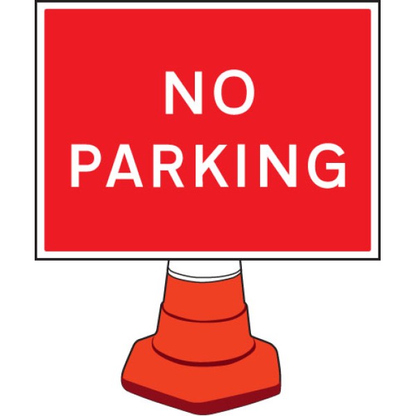 No Parking - Cone Sign