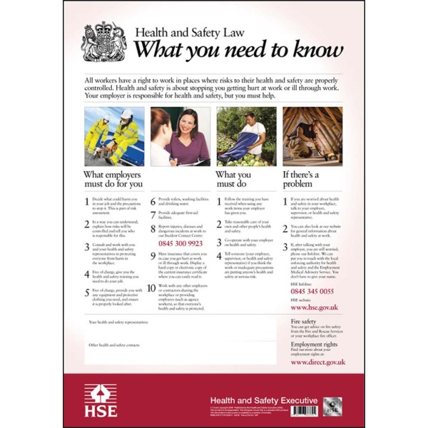 Health & Safety Law - Poster Health & Safety Law - Poster